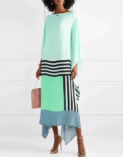 Karly™ | Striped Print Patchwork Dress