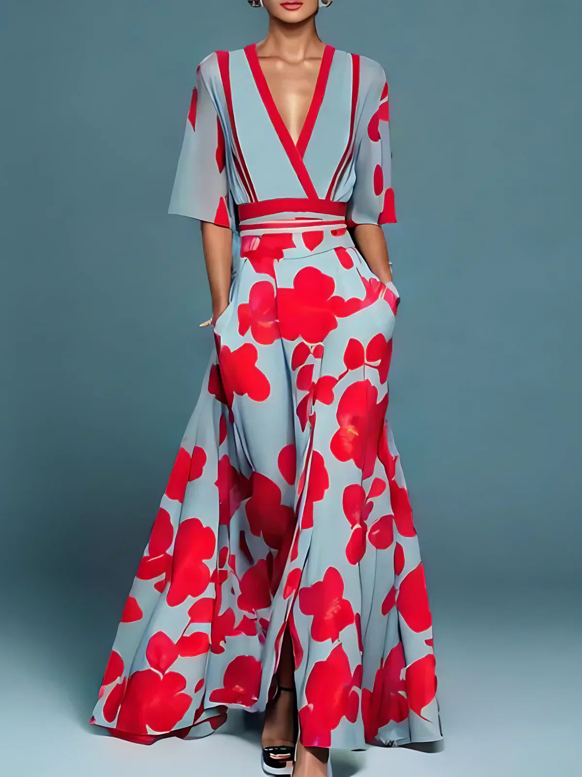 Naomi™ | Milano design Sleeved Dress