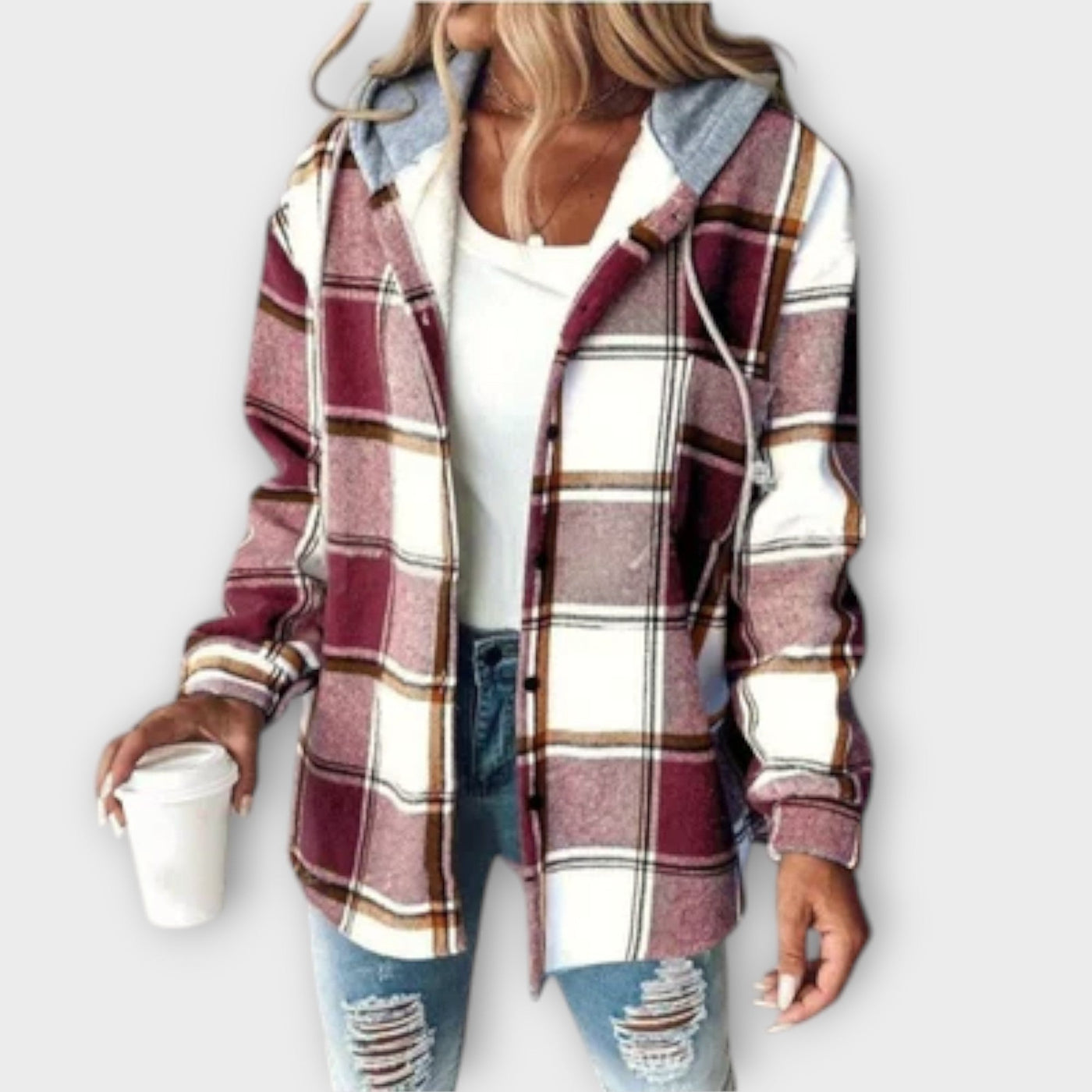 Élire™ | Plaid Hooded Flannel Jacket