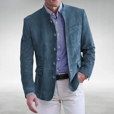 Arnaud™ | Suede Stand-Collar Blazer