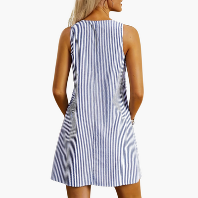 Maya™ | Striped Summer Swing Dress