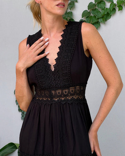 Kaylee™ | Lace Tank Dress with V-Neckline