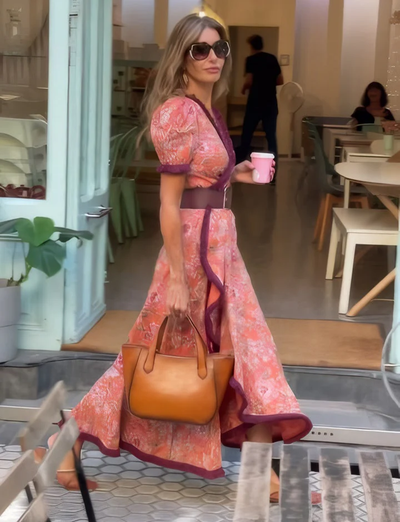 Greer™ | Vintage Puff-Sleeve Wrap Dress