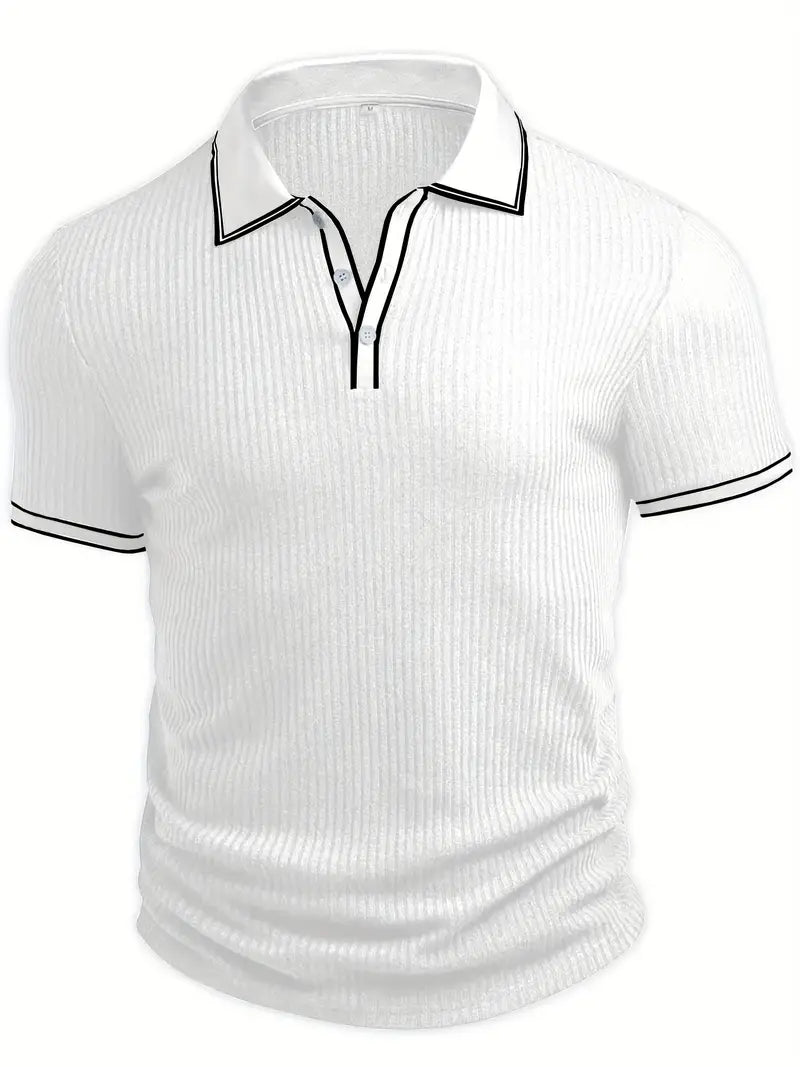 Luca™ | Slim-Fit Ribbed Polo Shirt