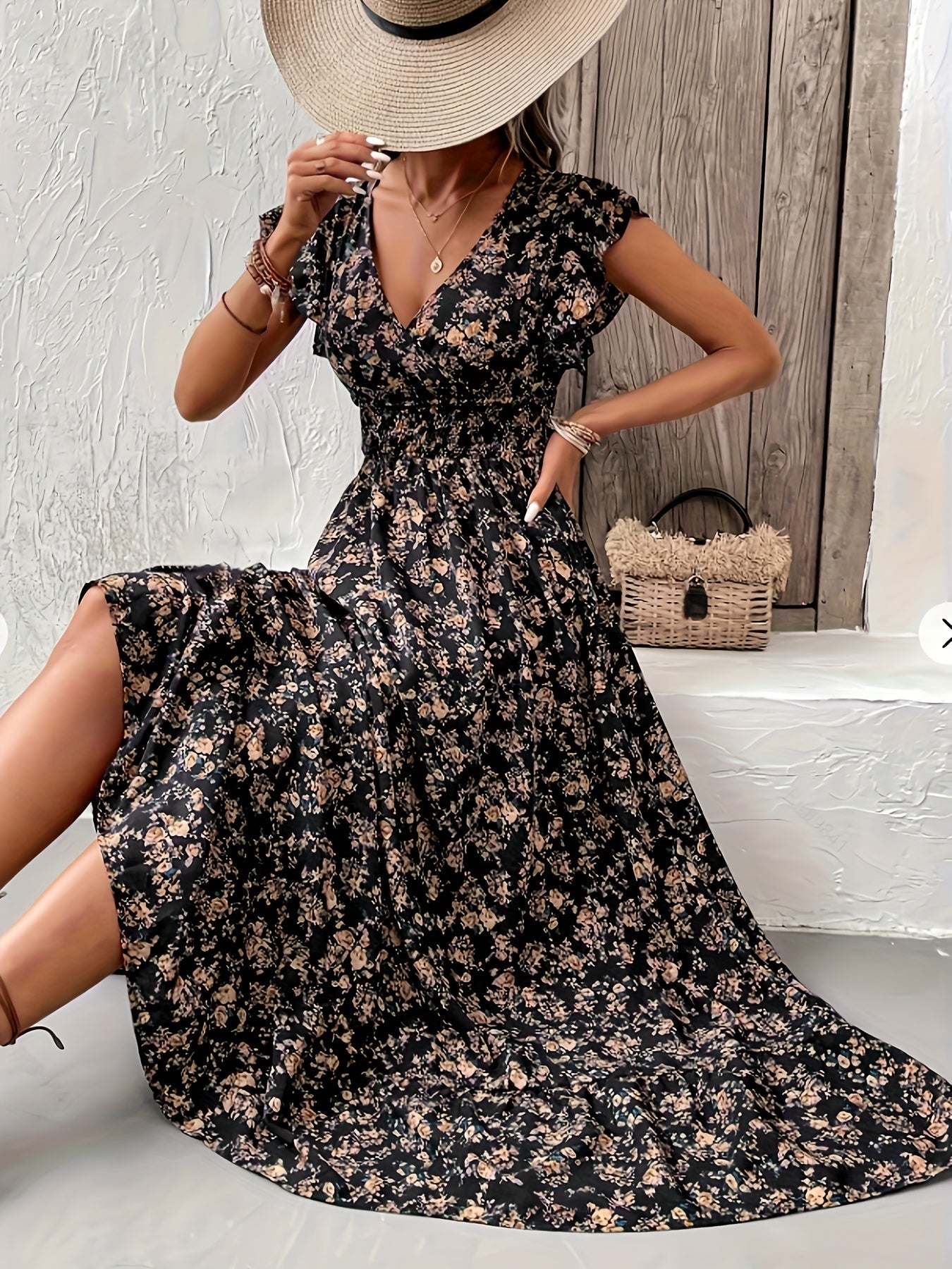 Nova™ | Floral Print Waist Dress