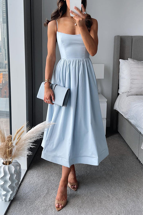 Aveline™ | Square Neck Midi Dress