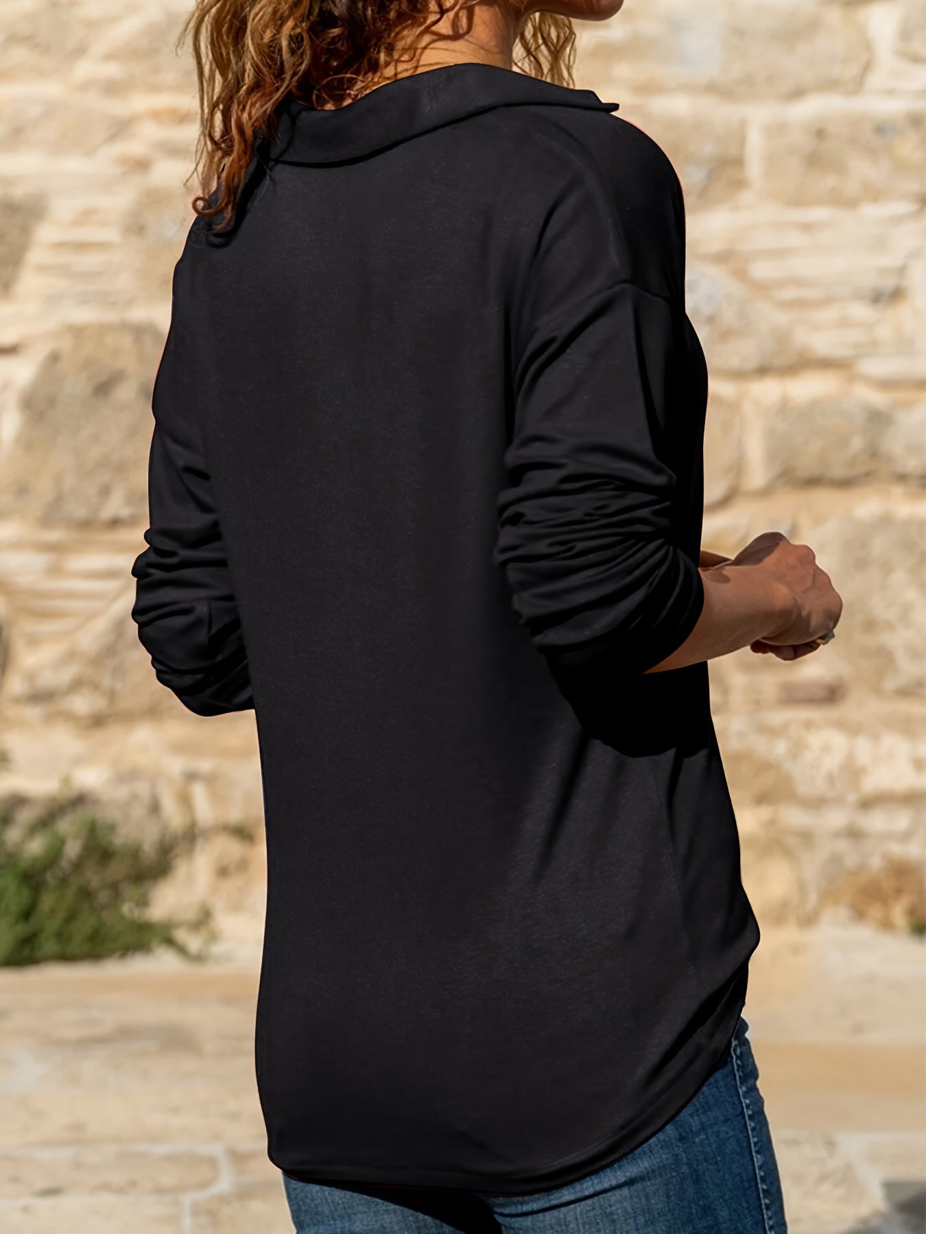 Béloria™ | Zip Collar Casual Top