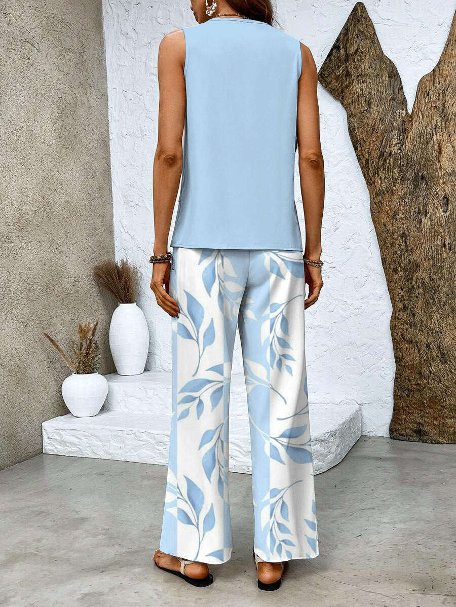Gaëlle™ | 2-Piece Summer Leaf Print Set