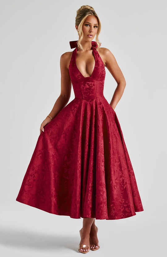 Jézabel™ | Elegant Halter Midi Dress