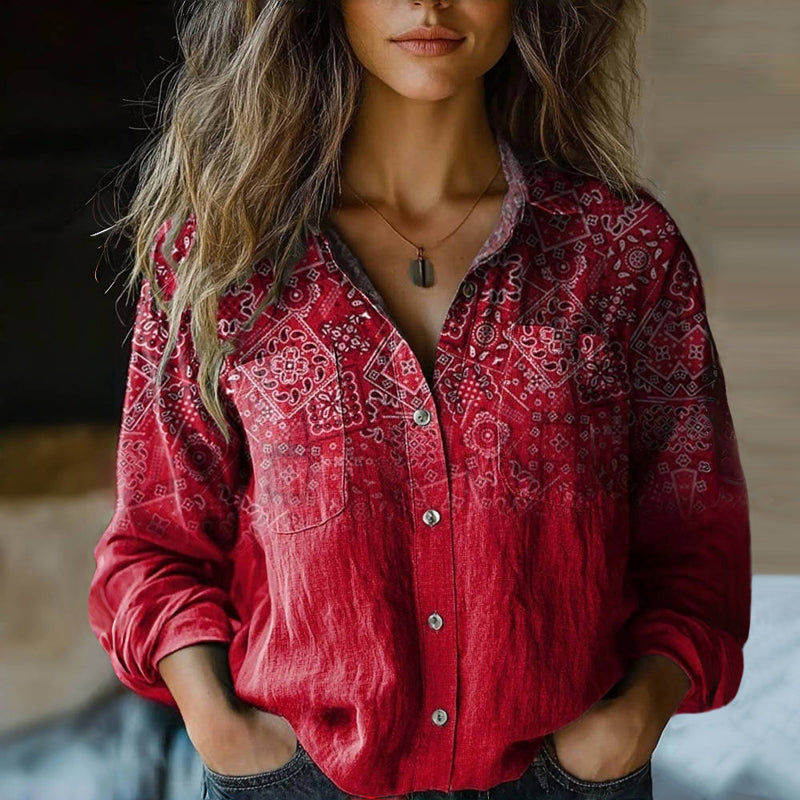 Rosie™ | Vintage Printed Blouse