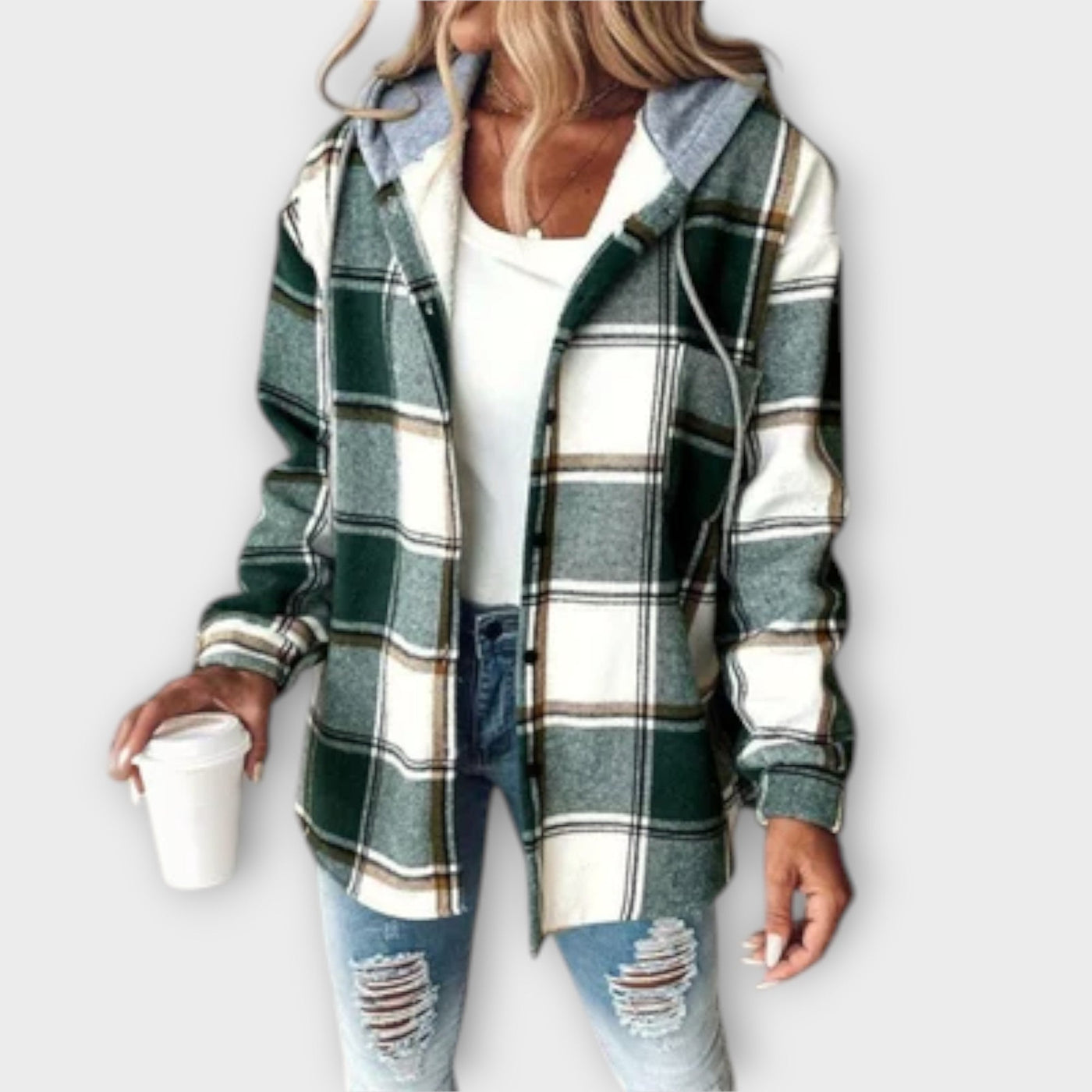 Élire™ | Plaid Hooded Flannel Jacket