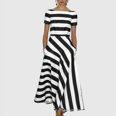 Séphora™ | Elegant Striped Maxi Dress