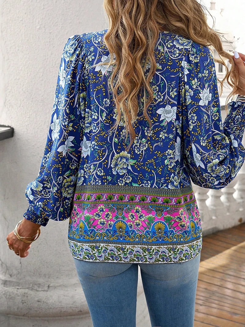 Arya™ | Boho Blossom Peasant Blouse
