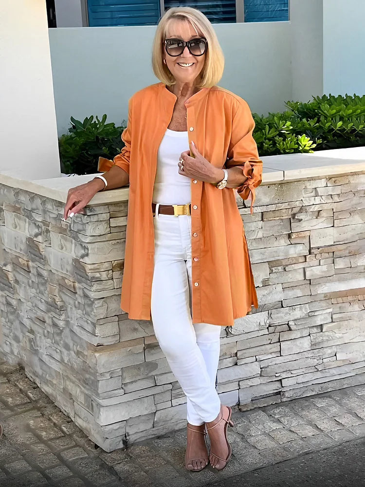 Philomine™ | Elegant Long Shirt Jacket