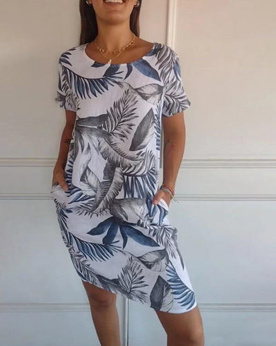 Sloane™ | Printed Linen Dress