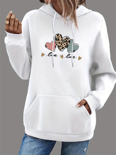 Elara™ | Be Loved Heart Print Hoodie