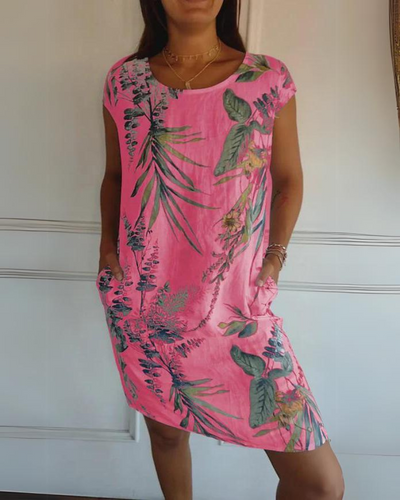 Sloane™ | Printed Linen Dress