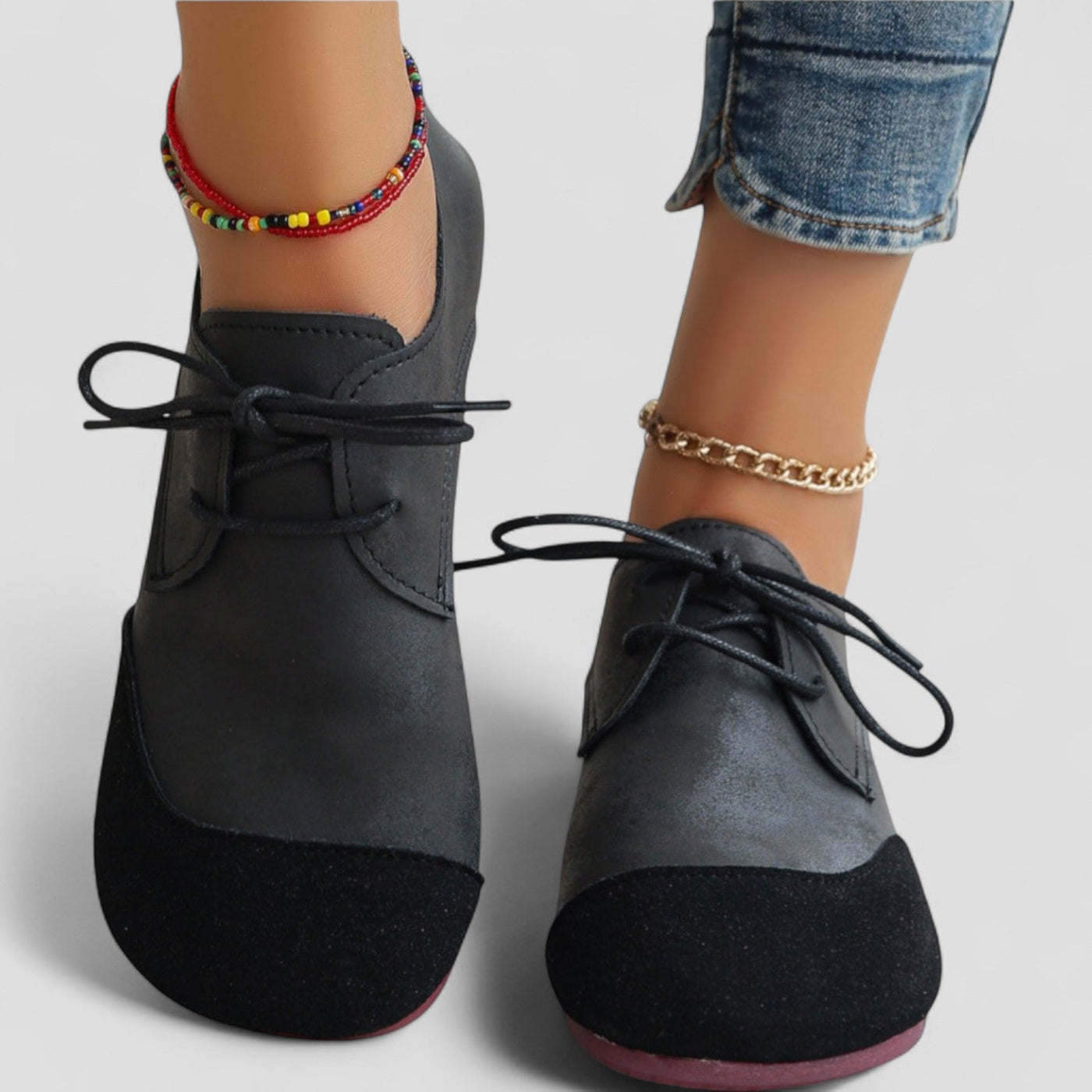 Velora™ | Classic Lace-Up Comfort Shoes