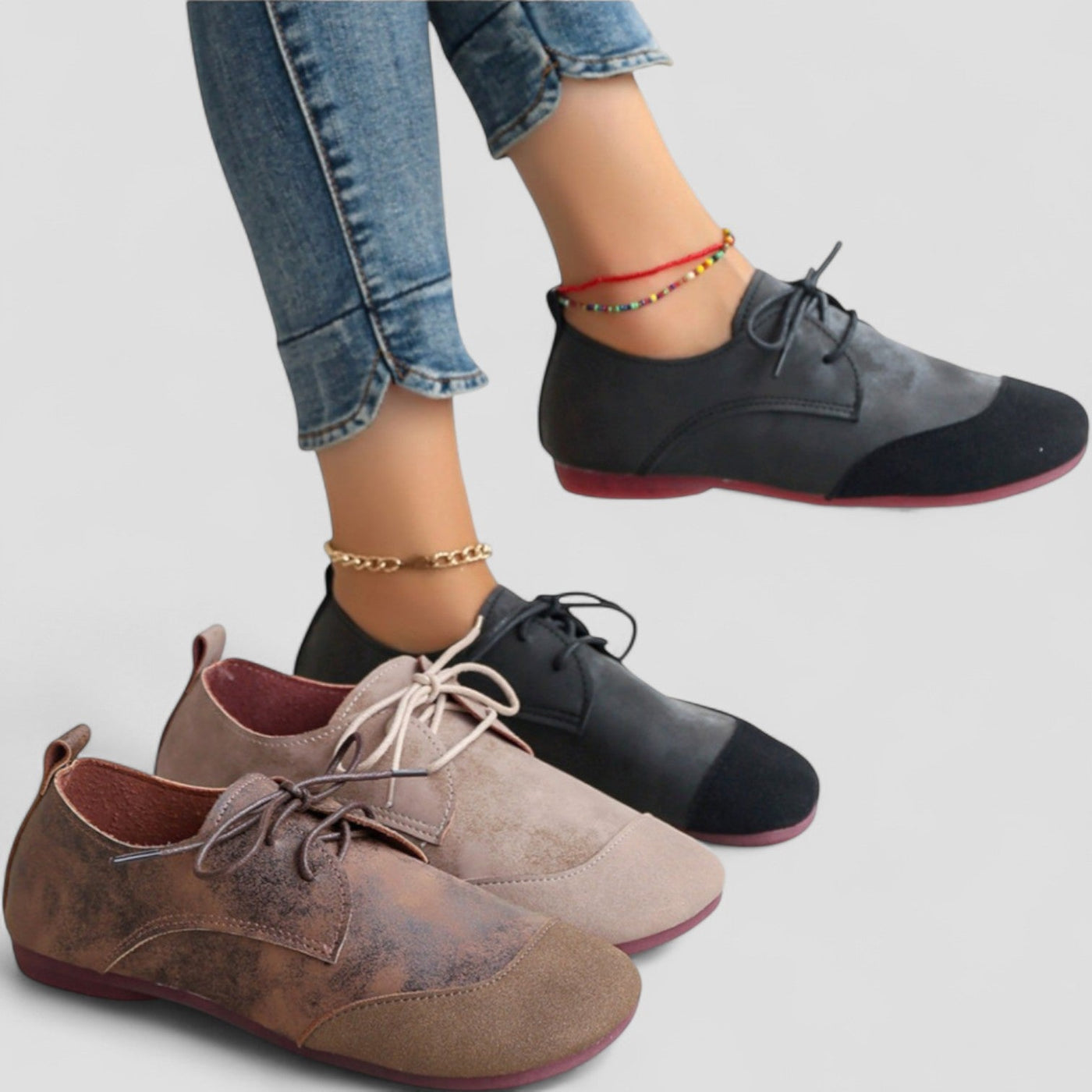 Velora™ | Classic Lace-Up Comfort Shoes