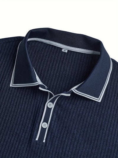 Luca™ | Slim-Fit Ribbed Polo Shirt