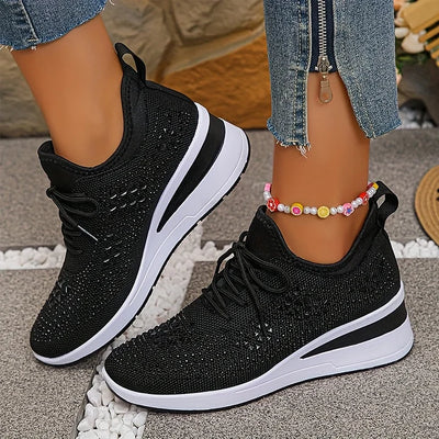 Daphéa™ | Crystal Knit Sneakers