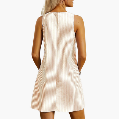 Maya™ | Striped Summer Swing Dress