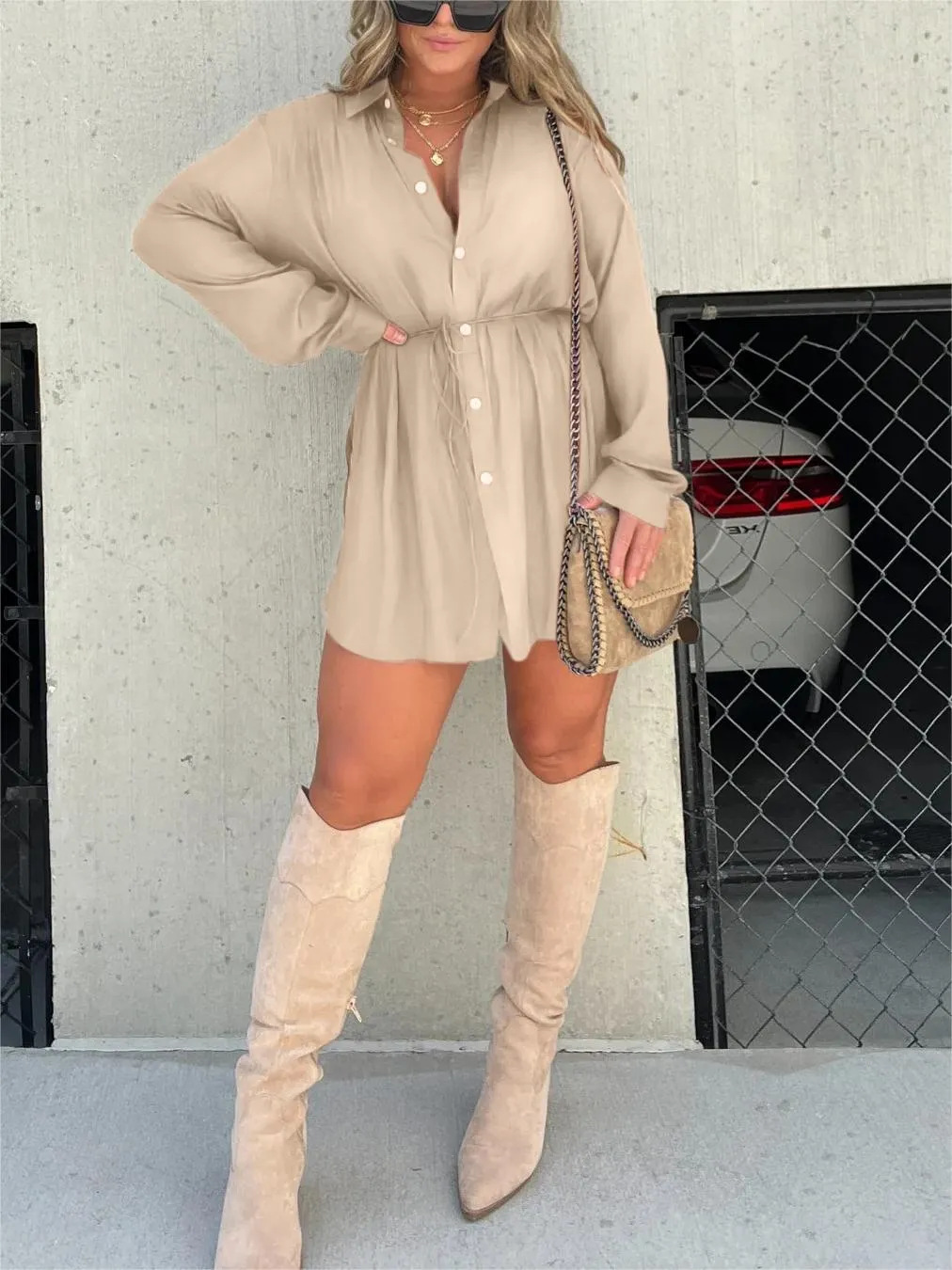 Jessica™ | Trendy Satin Romper Dress