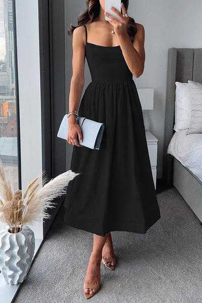 Aveline™ | Square Neck Midi Dress