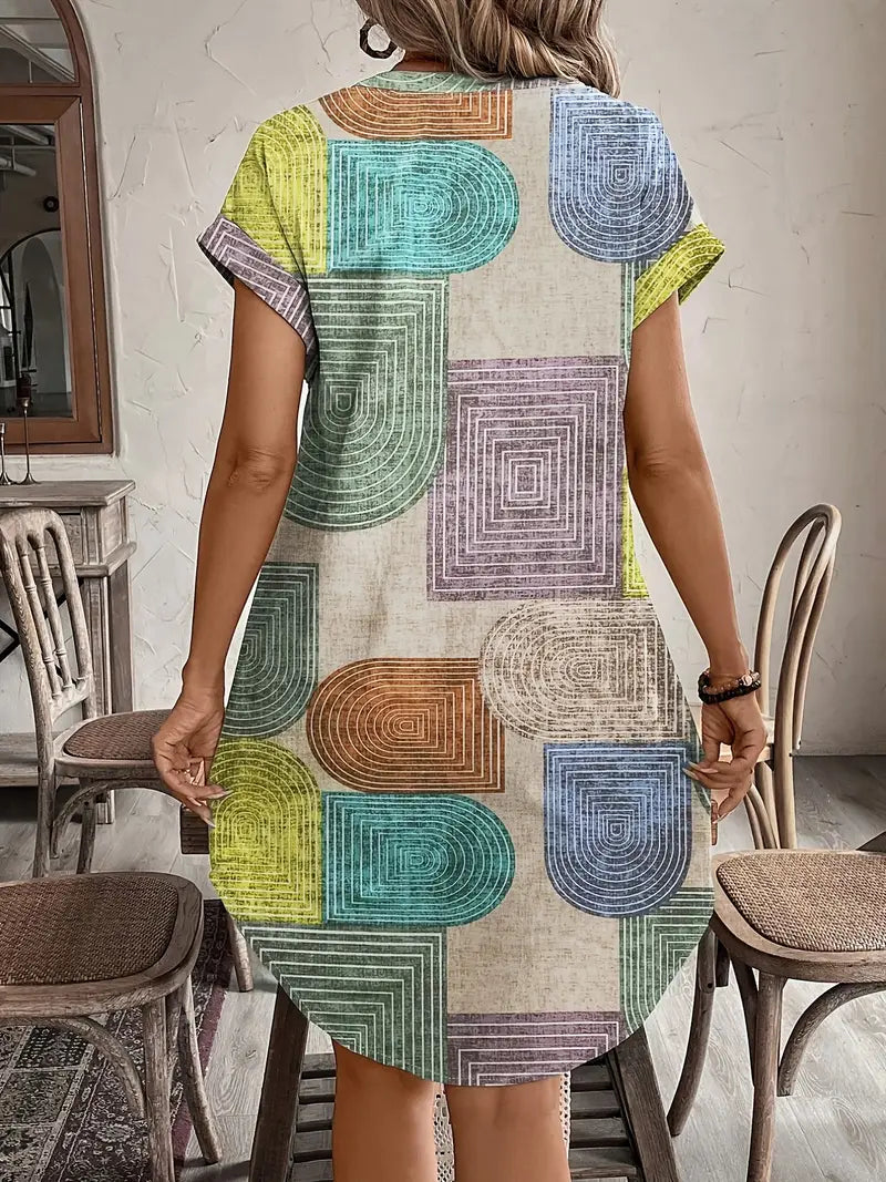 Tania™ | Elegant Geometric Dress