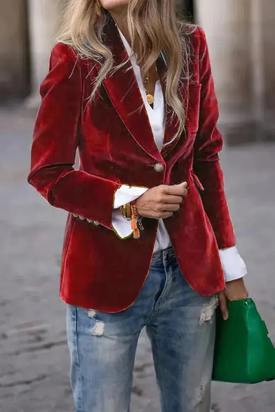Floretta™ | Tailored Velvet Blazer