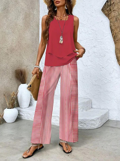 Gaëlle™ | 2-Piece Summer Leaf Print Set