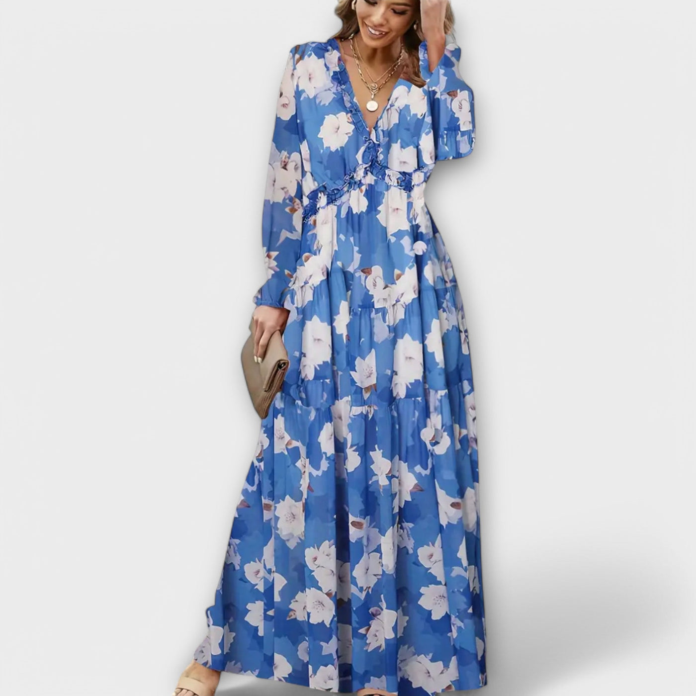 Sélina™ | Romantic Floral Maxi Dress