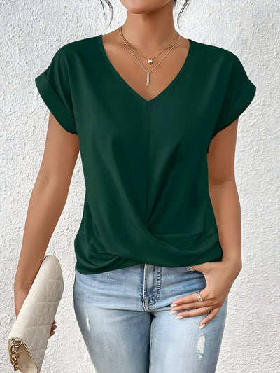 Serina™ | Casual Twist-Front Blouse