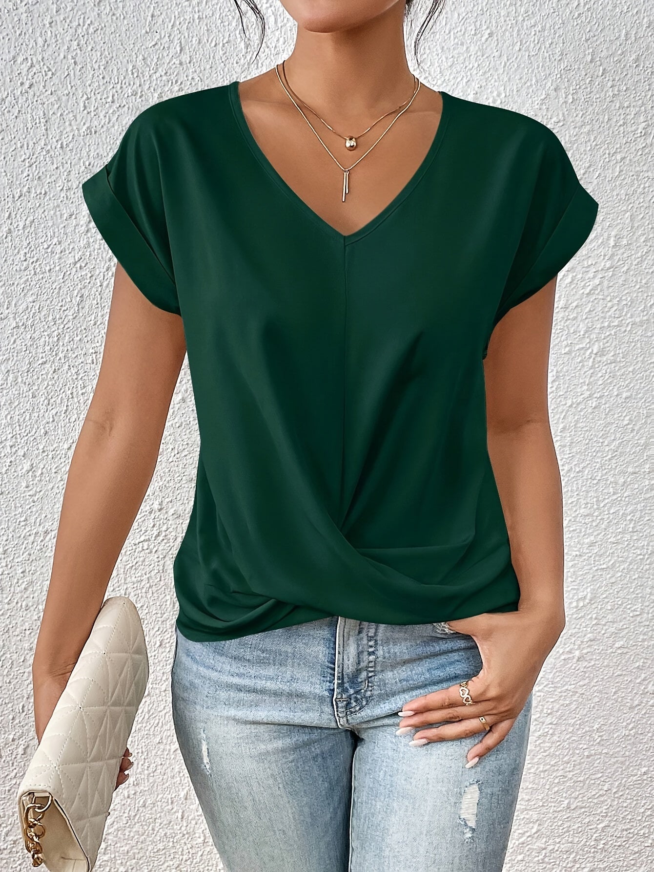 Neve™ | The Sweetheart Neckline Casual T-Shirt