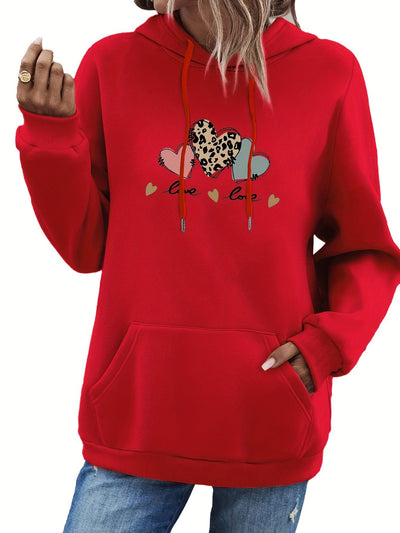Elara™ | Be Loved Heart Print Hoodie