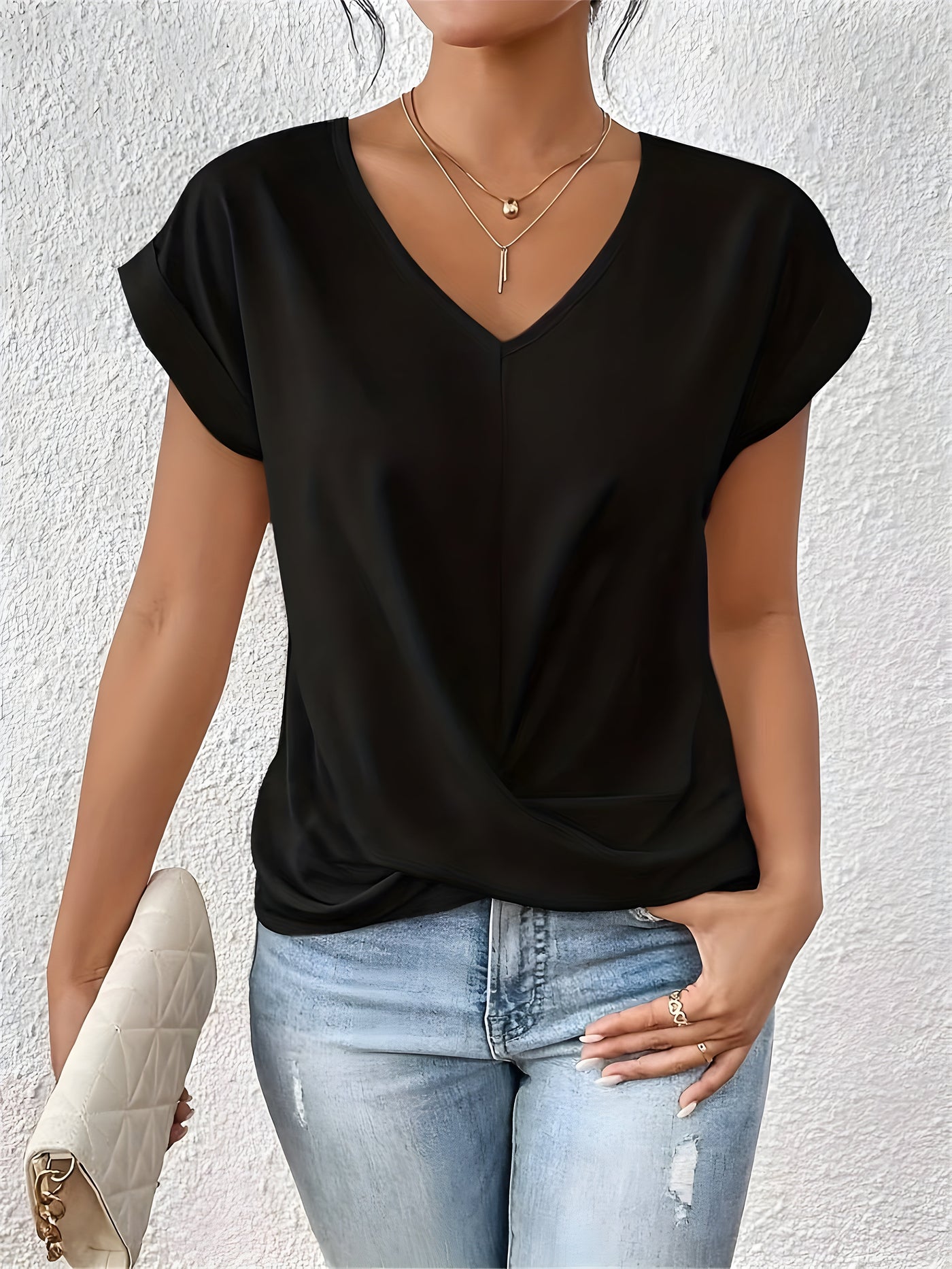 Serina™ | Casual Twist-Front Blouse
