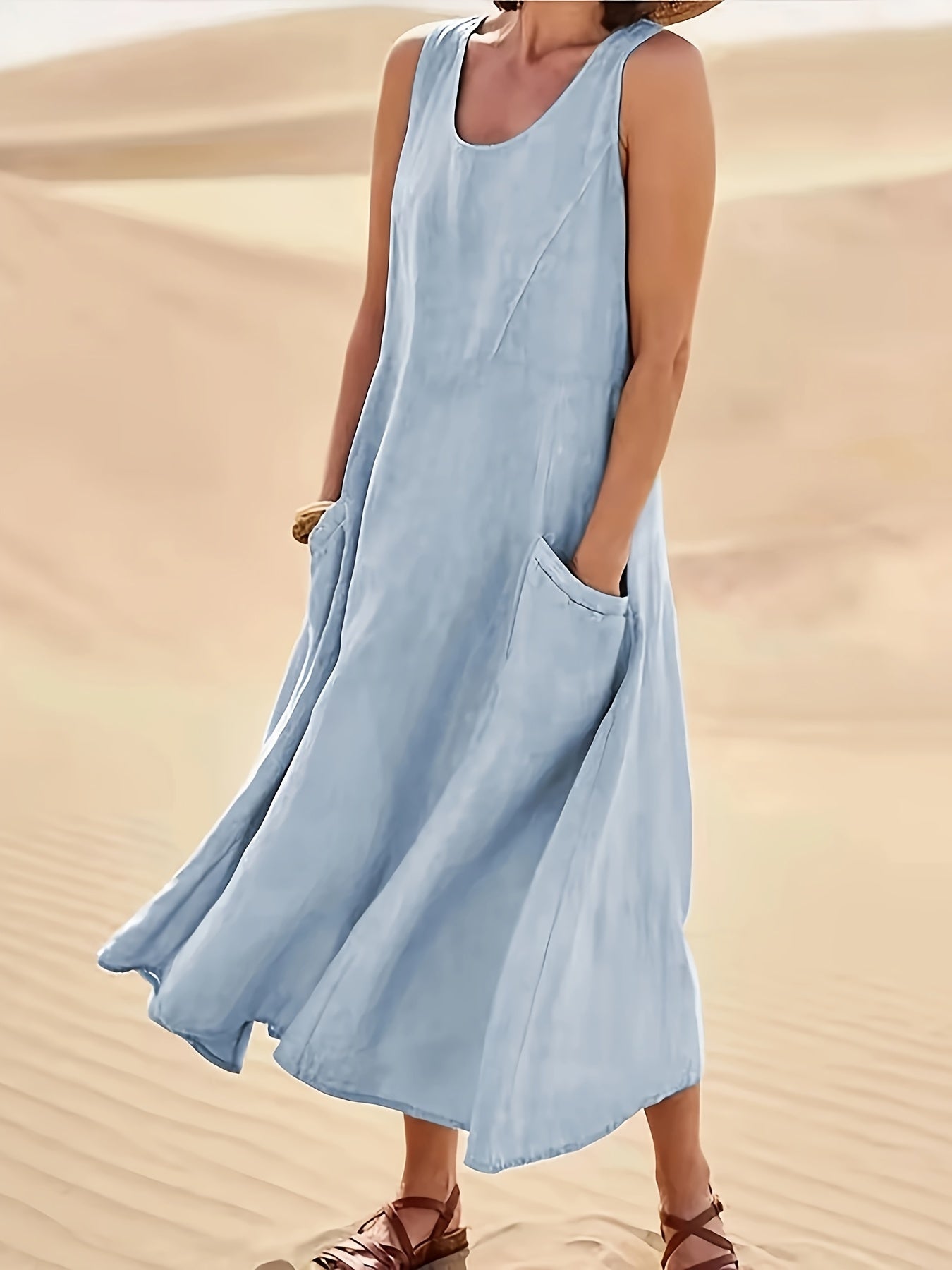Sophia™ | Sleeveless Maxi Dress With Pockets