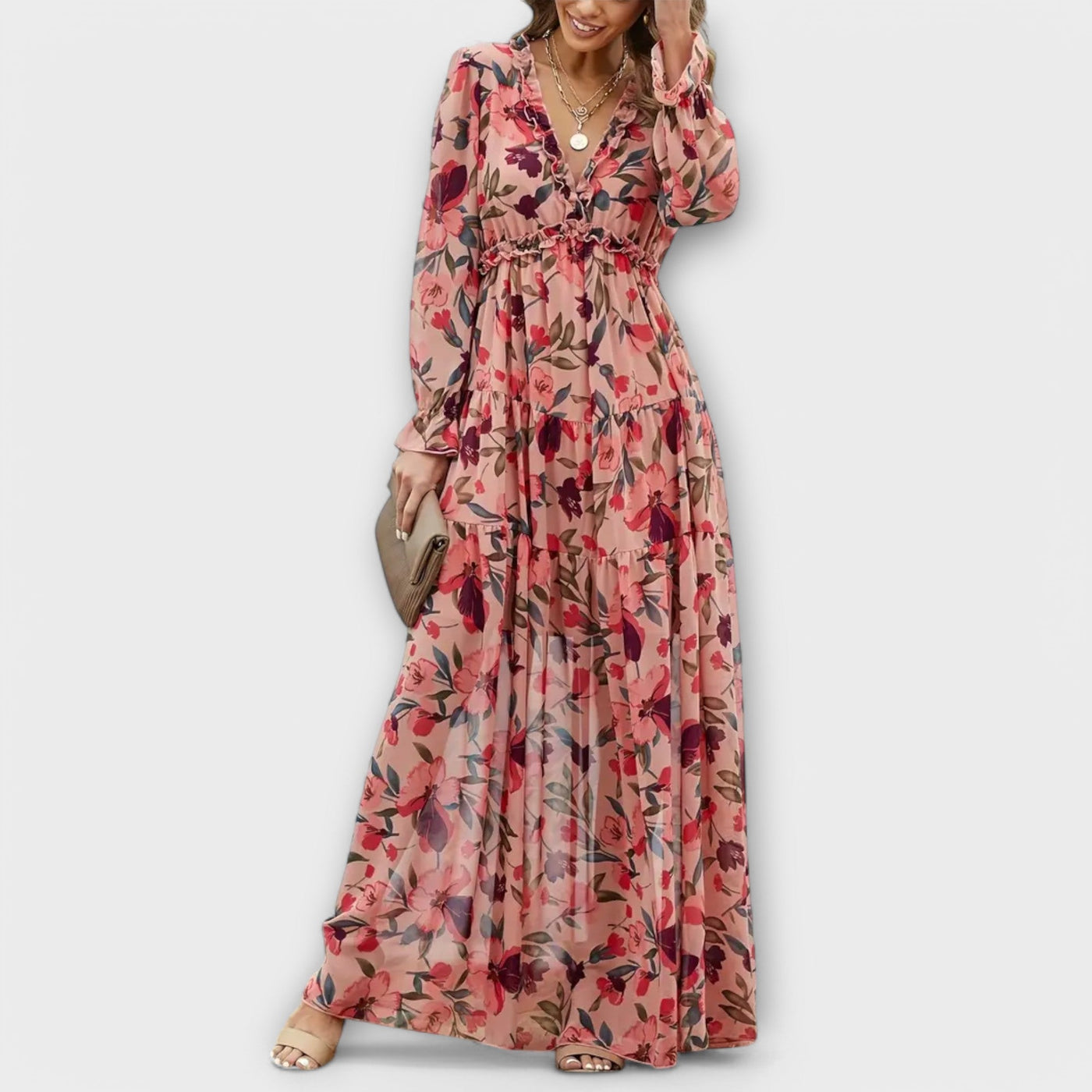 Sélina™ | Romantic Floral Maxi Dress