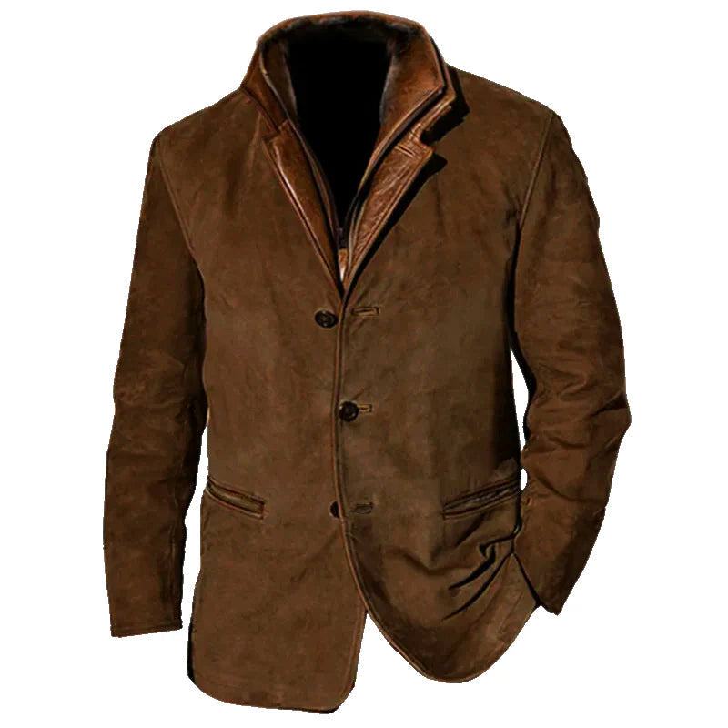 Kevin™ | Vintage Buckskin Leather Jacket