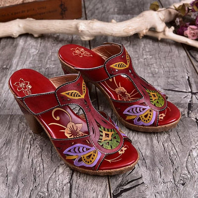 Isabeau™ | Heel Sandal With Folwer Print