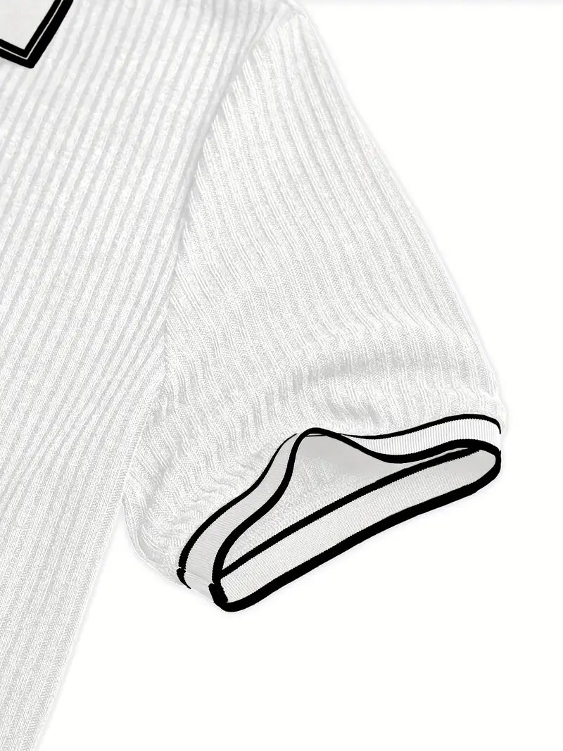 Luca™ | Slim-Fit Ribbed Polo Shirt
