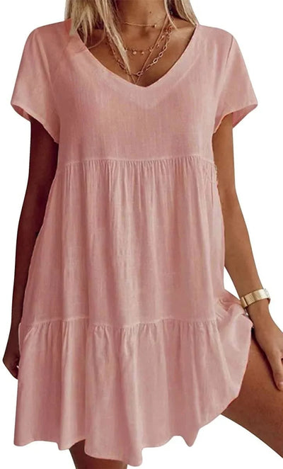 Josephine™ | Chic and Casual V-Neck Dress
