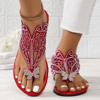 Aubrey™ | Stylish Leather Sandal With Butterfly Cover