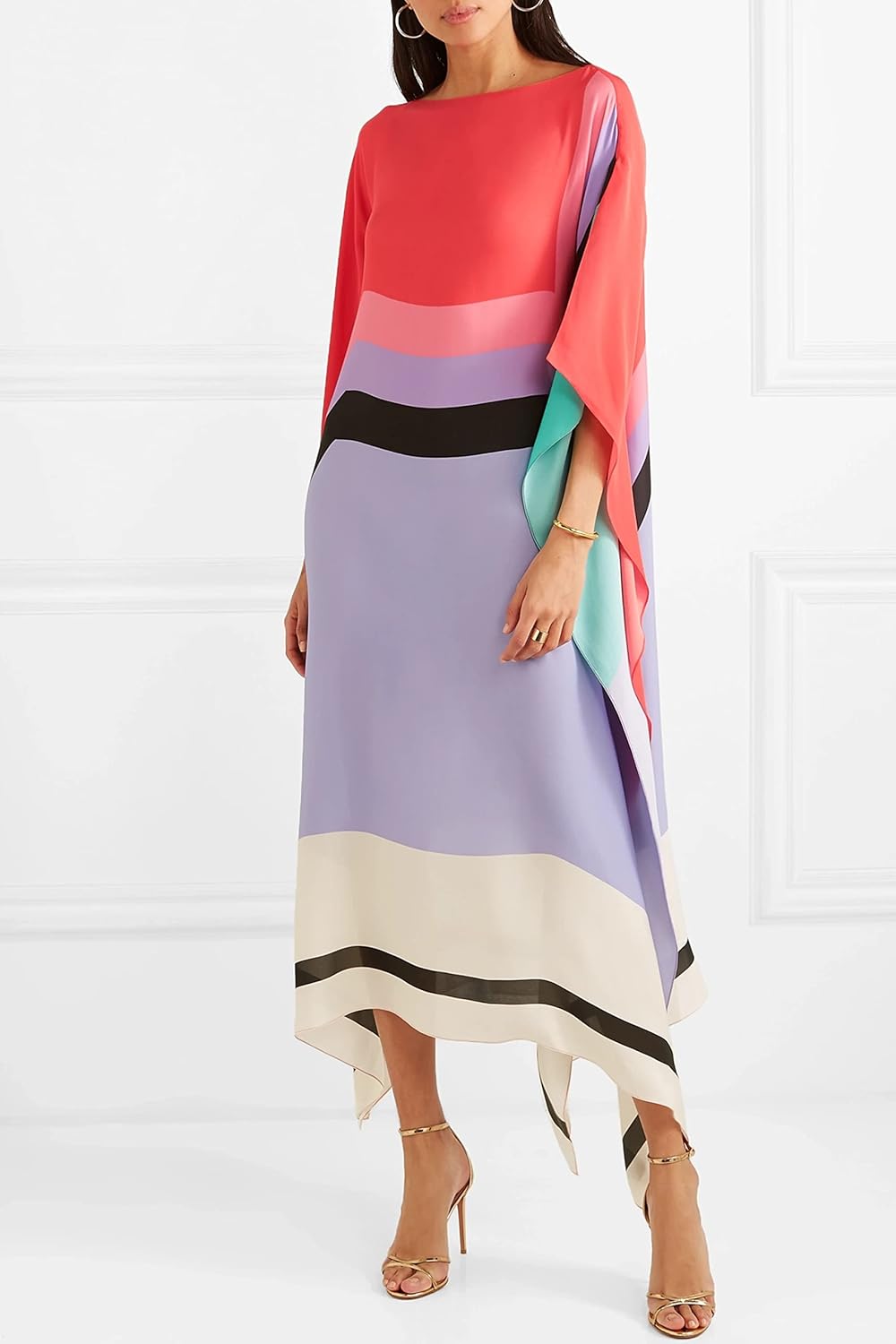 Karly™ | Striped Print Patchwork Dress