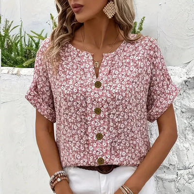 Océline™ | Elegant Blouse with Floral Print