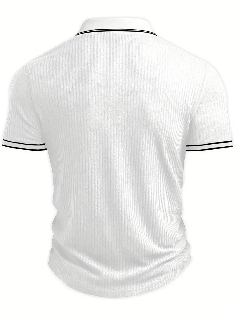 Luca™ | Slim-Fit Ribbed Polo Shirt