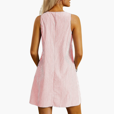 Maya™ | Striped Summer Swing Dress