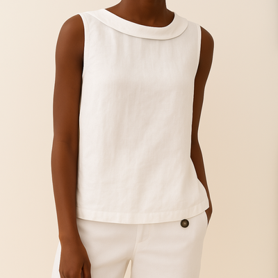 Mélya™ | Sculpted Simplicity Sleeveless Top