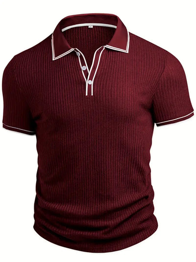 Luca™ | Slim-Fit Ribbed Polo Shirt