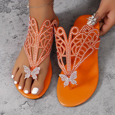 Aubrey™ | Stylish Leather Sandal With Butterfly Cover
